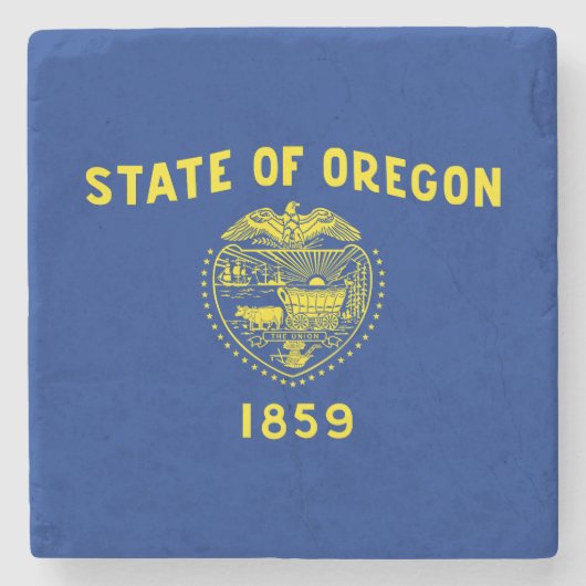 Oregon Staatsvlag Stenen Onderzetter (Voorkant)