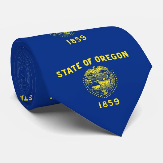 Oregon Staatsvlag Stropdas (Opgerold)