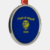 Oregon Staatsvlagontwerp Metalen Ornament (Rechts)