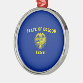Oregon Staatsvlagontwerp Metalen Ornament (Links)