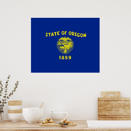 Oregon Staatsvlagontwerp Poster (Keuken)