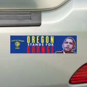 Oregon Stands for Change - Obama Bumpersticker (Op auto)