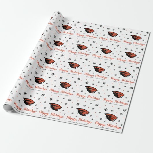 Oregon State Beavers | Beverkop Cadeaupapier (Uitgerold)