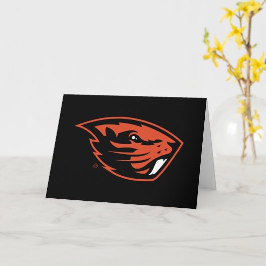 Oregon State Beavers | Beverkop Kaart (Gele Bloem)