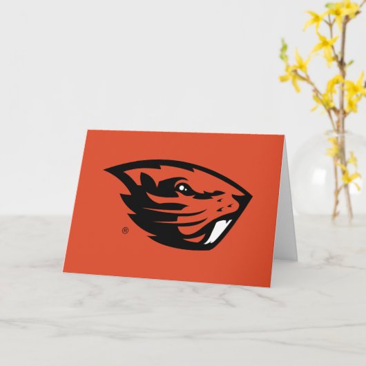 Oregon State Beavers | Beverkop Kaart (Gele Bloem)