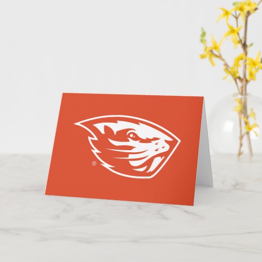 Oregon State Beavers | Beverkop Kaart (Gele Bloem)