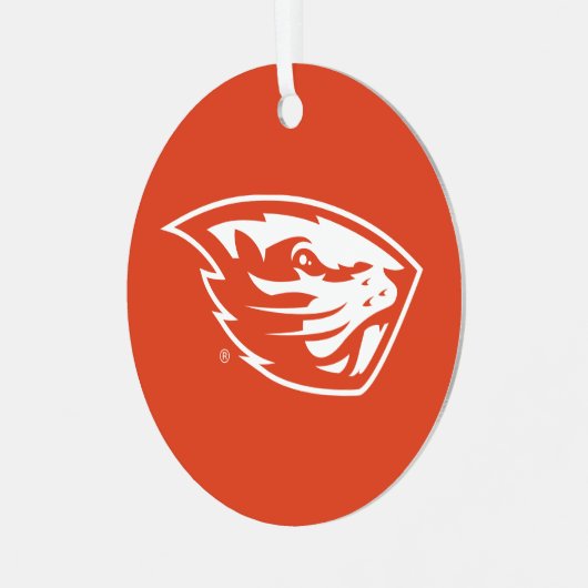 Oregon State Beavers | Beverkop Metalen Ornament (Voorkant links)