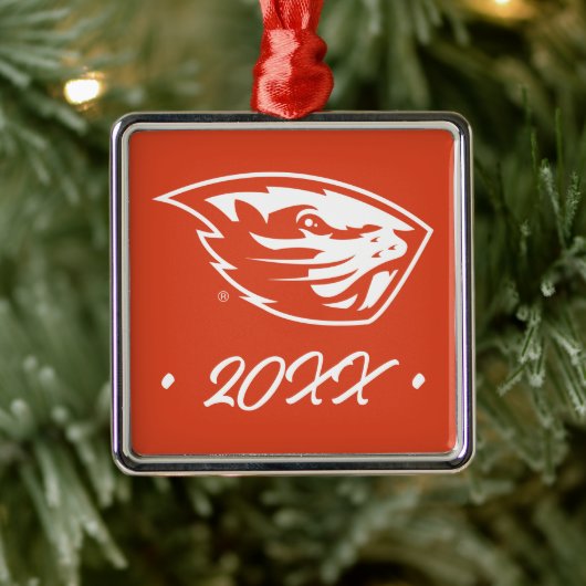 Oregon State Beavers | Beverkop Metalen Ornament (Boom)