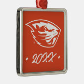 Oregon State Beavers | Beverkop Metalen Ornament (Rechts)