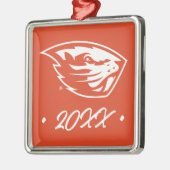 Oregon State Beavers | Beverkop Metalen Ornament (Links)