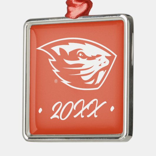 Oregon State Beavers | Beverkop Metalen Ornament (Links)
