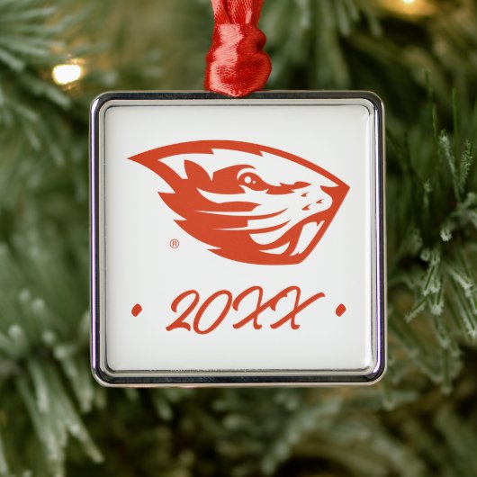 Oregon State Beavers | Beverkop Metalen Ornament (Boom)