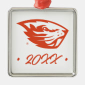 Oregon State Beavers | Beverkop Metalen Ornament (Voorkant)