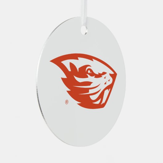 Oregon State Beavers | Beverkop Metalen Ornament (Voorkant Rechts)