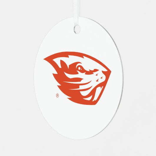 Oregon State Beavers | Beverkop Metalen Ornament (Voorkant links)