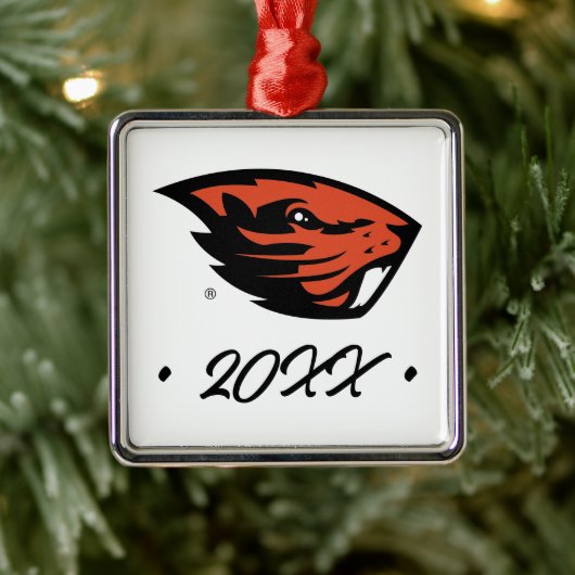 Oregon State Beavers | Beverkop Metalen Ornament (Boom)