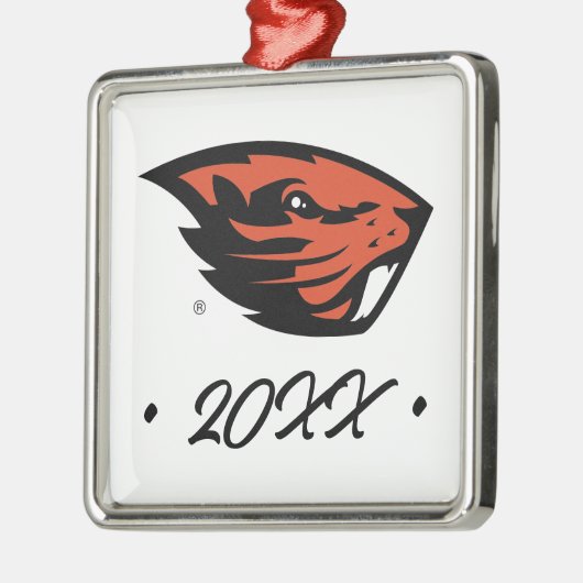 Oregon State Beavers | Beverkop Metalen Ornament (Links)