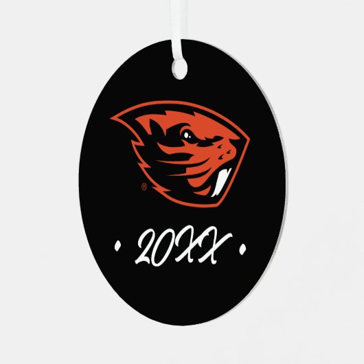 Oregon State Beavers | Beverkop Metalen Ornament (Voorkant links)