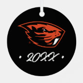Oregon State Beavers | Beverkop Metalen Ornament (Achterkant)