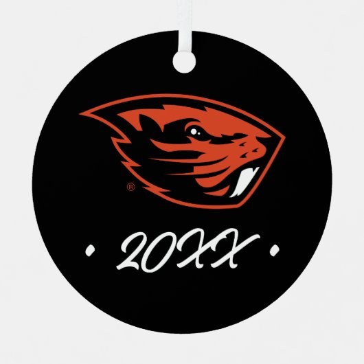 Oregon State Beavers | Beverkop Metalen Ornament (Voorkant)