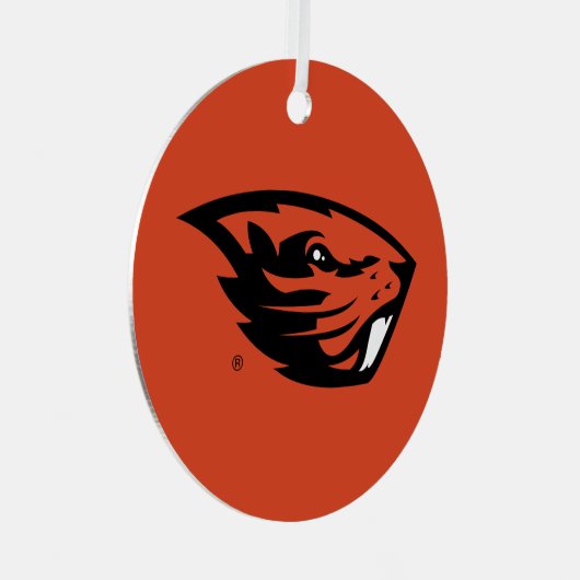 Oregon State Beavers | Beverkop Metalen Ornament (Voorkant Rechts)