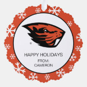 Oregon State Beavers | Beverkop Ornament Kaart (Achterkant)