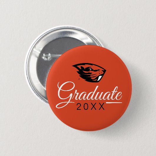 Oregon State Beavers | Beverkop Ronde Button 5,7 Cm (Voorkant /achterkant)