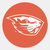 Oregon State Beavers | Beverkop Ronde Sticker (Voorkant)