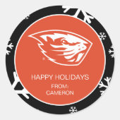 Oregon State Beavers | Beverkop Ronde Sticker (Voorkant)