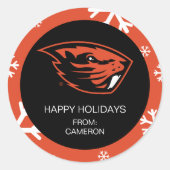 Oregon State Beavers | Beverkop Ronde Sticker (Voorkant)