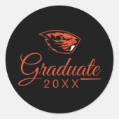 Oregon State Beavers | Beverkop Ronde Sticker (Voorkant)