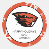 Oregon State Beavers | Beverkop Ronde Sticker (Voorkant)