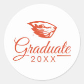 Oregon State Beavers | Beverkop Ronde Sticker (Voorkant)