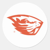Oregon State Beavers | Beverkop Ronde Sticker (Voorkant)