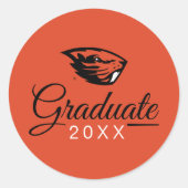 Oregon State Beavers | Beverkop Ronde Sticker (Voorkant)