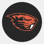 Oregon State Beavers | Beverkop Ronde Sticker (Voorkant)