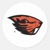 Oregon State Beavers | Beverkop Ronde Sticker (Voorkant)