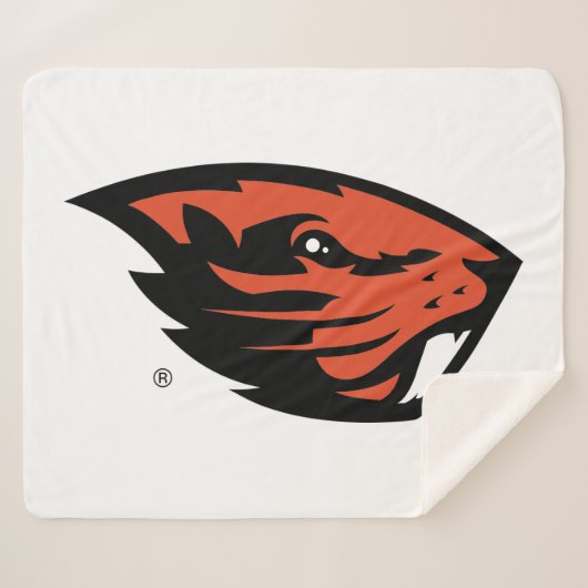 Oregon State Beavers | Beverkop Sherpa Deken (Voorkant (horizontaal))