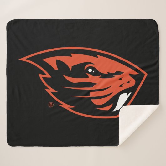 Oregon State Beavers | Beverkop Sherpa Deken (Voorkant (horizontaal))