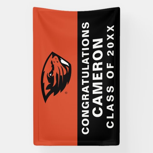 Oregon State Beavers | Beverkop Spandoek (Verticaal)