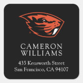 Oregon State Beavers | Beverkop Vierkante Sticker (Voorkant)