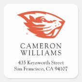 Oregon State Beavers | Beverkop Vierkante Sticker (Voorkant)