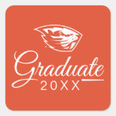 Oregon State Beavers | Beverkop Vierkante Sticker (Voorkant)