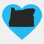 Oregon State Black Hart Sticker (Voorkant)