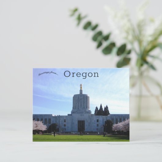 Oregon State Capitol in het Salem Oregon-Briefkaar Briefkaart (Staand voorkant)