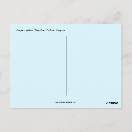 Oregon State Capitol in het Salem Oregon-Briefkaar Briefkaart (Achterkant)