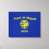 Oregon State Flag Design Decor Canvas Afdruk (Voorkant)