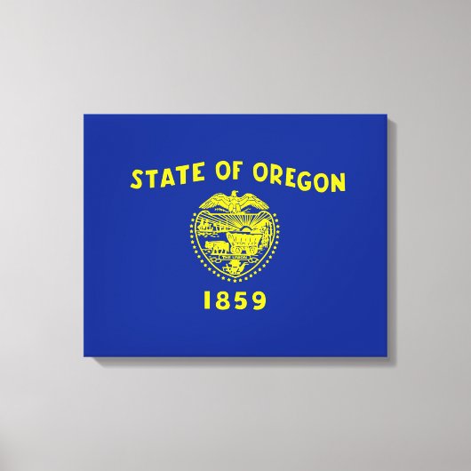 Oregon State Flag Design Decor Canvas Afdruk (Voorkant)