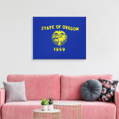 Oregon State Flag Design Decor Canvas Afdruk (Insitu (Woonkamer))