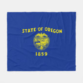 Oregon State Flag Design Fleece Deken (Voorkant (Horizontaal))